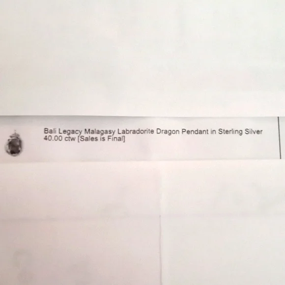 BALI LEGACY MALAGASY LABRADORITE DRAGON PENDENT - Picture 7 of 7